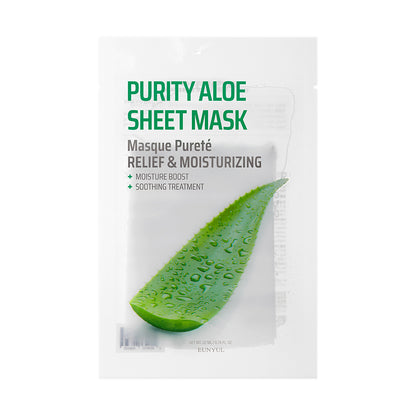 EUNYUL Purity Facial Sheet Mask Pack (Aloe) 0.74 fl. Oz. / 22ml