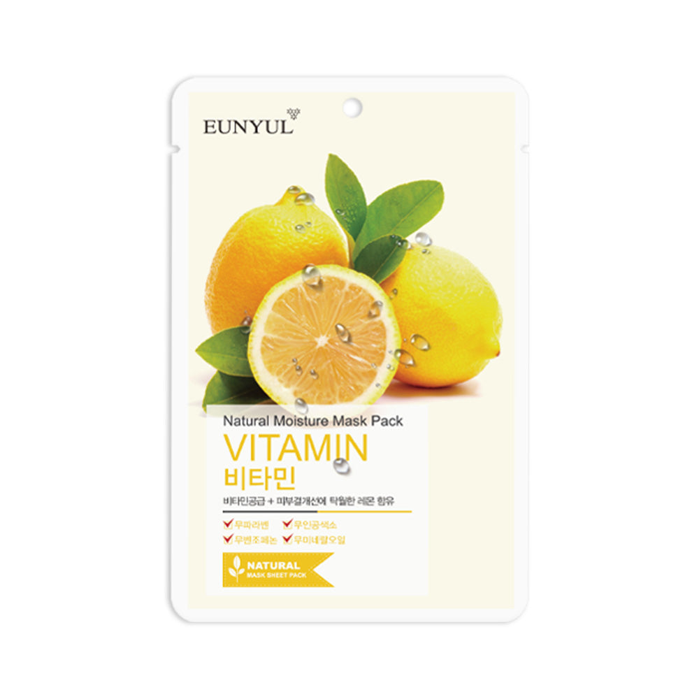 EUNYUL Natural Sheet Mask Pack (Vitamin) 0.74 fl. Oz. / 22ml