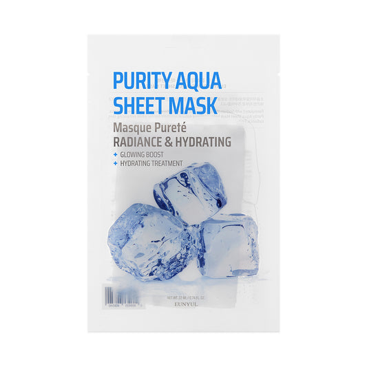 EUNYUL Purity Facial Sheet Mask Pack (Aqua) 0.74 fl. Oz. / 22ml