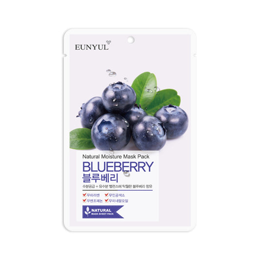 EUNYUL Natural Sheet Mask Pack (Blueberry) 0.74 fl. Oz. / 22ml