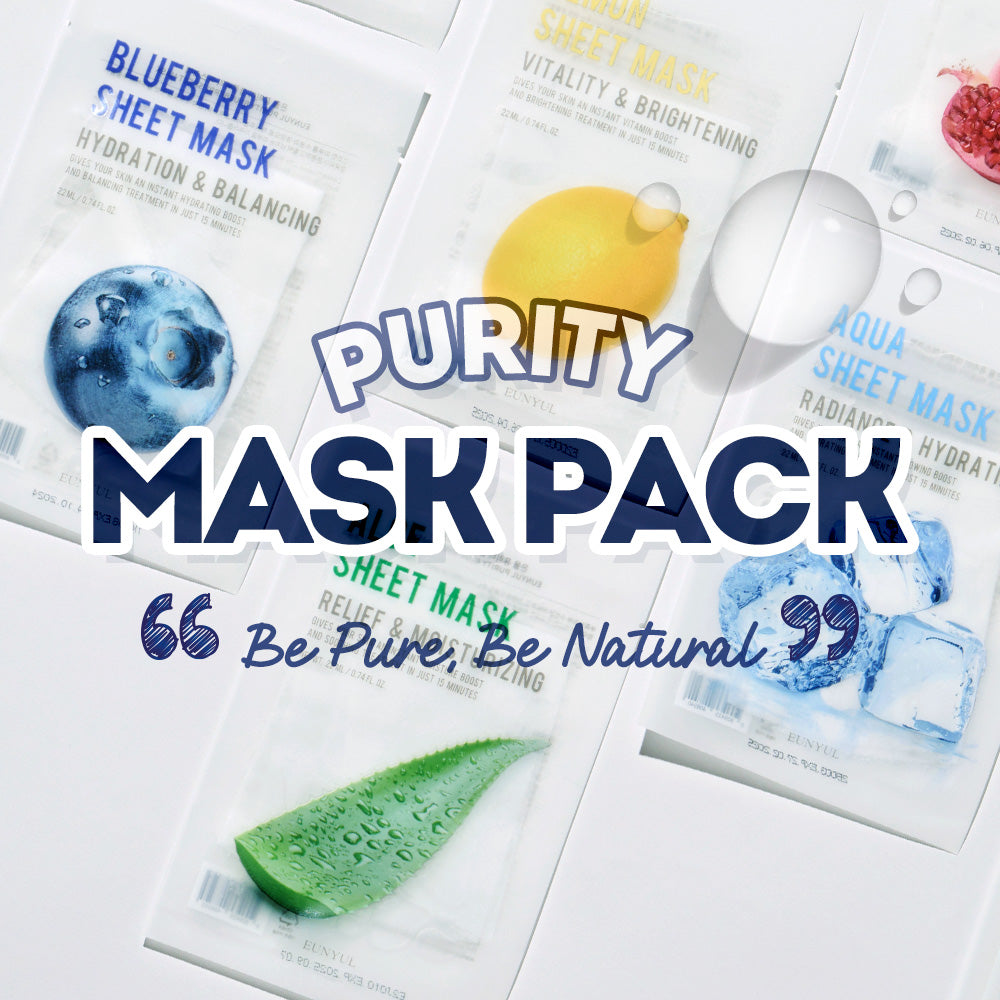 EUNYUL Purity Facial Sheet Mask Pack (Lemon) 0.74 fl. Oz. / 22ml